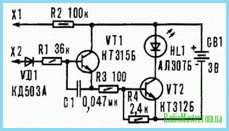 Электрическая схема регулятора сопротивления на полевом транзисторе