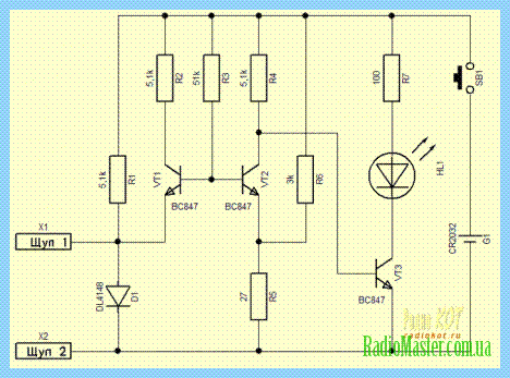 Схема светового мультивибратора на кт 315