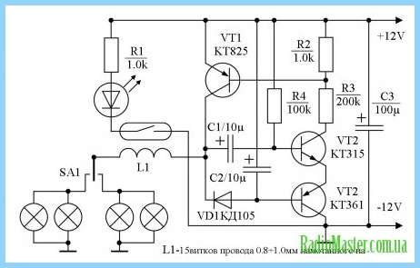 Самозапитка схема на транзисторах